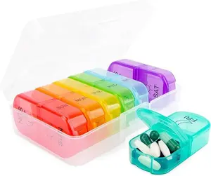 Pill Organizer, Pill Box,Pill Case,Medicine Pill Organizer 2 Times A Day,Pill Container,Weekly Pill Organizer,Travel Pill Organizer,Daily Pill Organizer,Large Pill Organizer,Vitamin Holder Organizer
