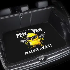 Cool Duck Pattern Car Trunk Mat, Thick Scratch-Resistant Dirtproof, Universal Fit for All Vehicle Models, Auto Tailgate Protector Pad