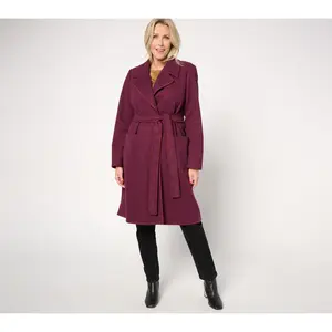 BEAUTIFUL by Lawrence Zarian Regular Belted Double Knit Lined Coat
