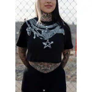 Chaoscharm Crop Tee Black