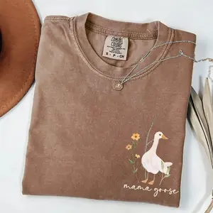 Comfort Colors Mama Goose, Silly Goose Shirt, Goose Lover Tee, Goose Bumps T-shirt, Goose Tee, Goose Floral Tee, Goose Pregnancy Announcement Tee - TrendWear USA