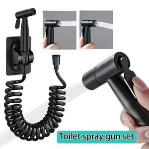 Portable Toilet Bidet Faucet Shower Head Set, Stainless Steel Handheld Sprayer Kit, Bathroom Cleaning Accessories