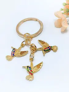 Fashionable Rhinestone Butterfly Dragonfly Keychain, Cute Key Chain Bag Car Hanging Ornament Gift, Stylish Accessory for Women