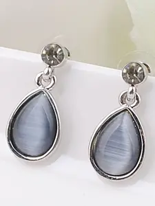 Women's Opal Rhinestone Dangle Earrings, Ancient Gem Crystal Design, Elegant Jewelry for Everyday Wear & Special Occasions
