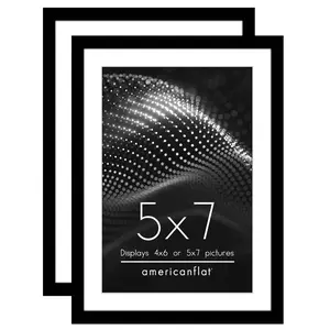 Picture Frame 2 Pack | With Mat | Modern Style | Shatter-Resistant Glass Display