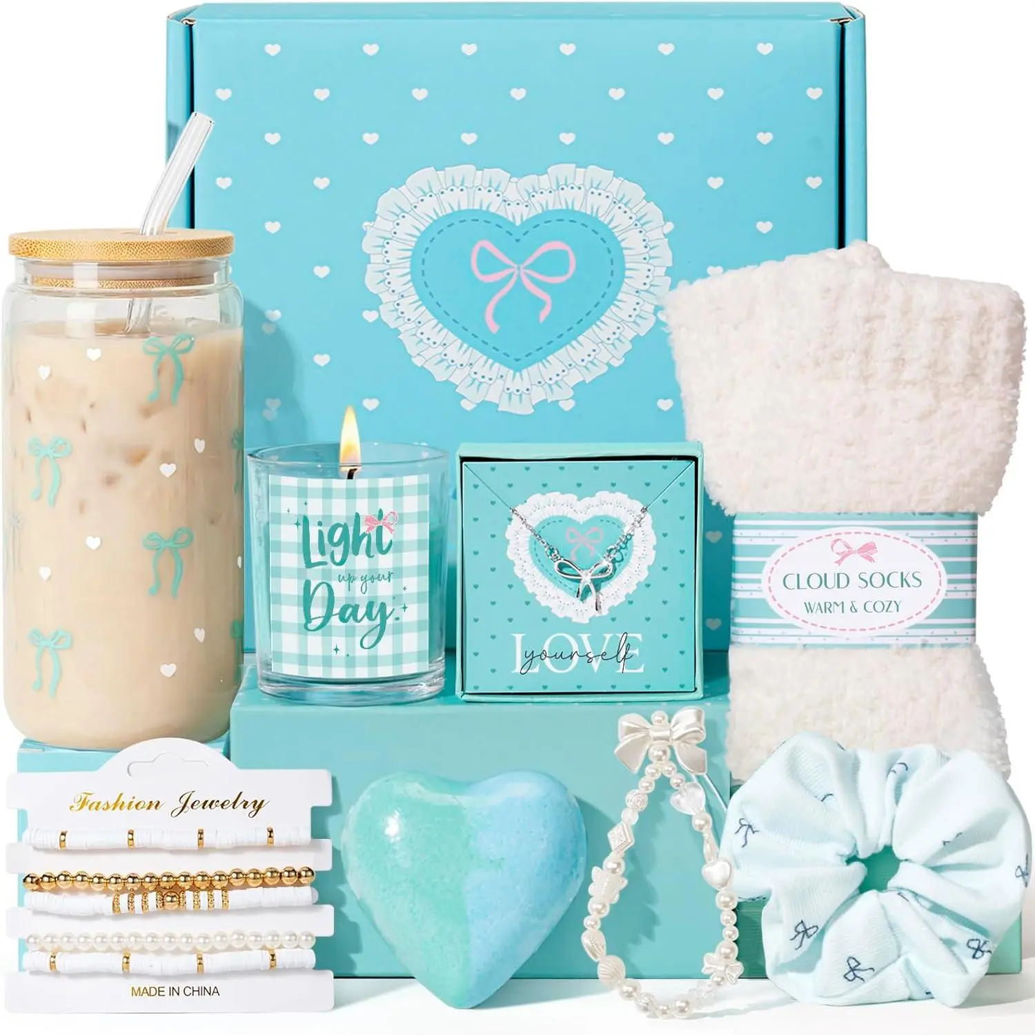 Gifts for Teen Girls, Teen Girl Gifts Trendy Stuff, Coquette Cute Bow Birthday Christmas Ideas Valentines Day Gift for Teen Girls Teenage Tween Daughter Sister Friend 14-16 16-18 Preppy Box Set