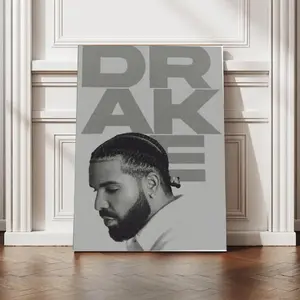 Drake Poster - Drake Print - Hip Hop Wall Art - Print - Gift - Drake - Pop Culture Print - Rapper Print,Posters For Room Aesthetic Wall Art Poster, Wall Art Canvas for Bedroom Decor,bedroom Canvas Posters, Hall Wall Art