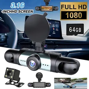 Full View 4K Full HD 360° 4 Channel Car Dashcam System, Built-in Night Vision & G-Sensor, Supports Loop Recording, Plug-in Power Supply, High-Performance Driving Recorder