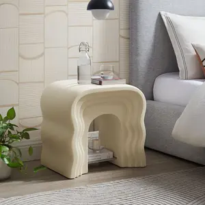 Jorin Squiggle Side Table in Ivory