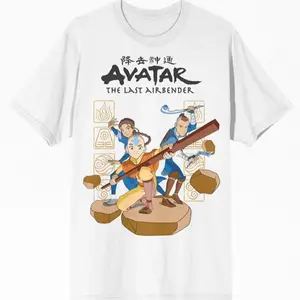 Avatar The Last Airbender 100% Cotton Oversized T-Shirt | Unisex Classic Anime Graphic Tee, Casual Retro Streetwear for Anime Lovers & Nostalgic Fans