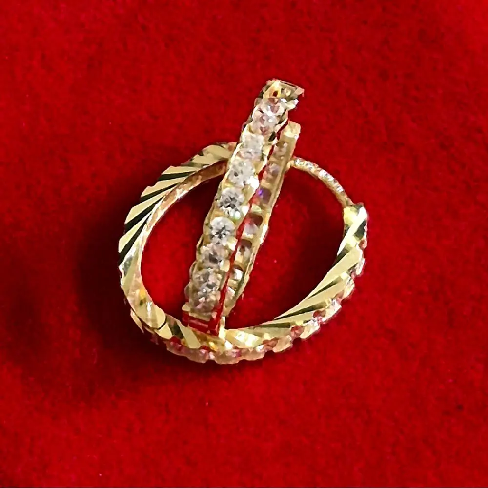 10K Real Gold Median Earring Hoops, Suitable for Adults and Kids