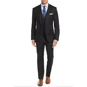 Caravelli S600512V 3Pcs Modern Fit Suit Black