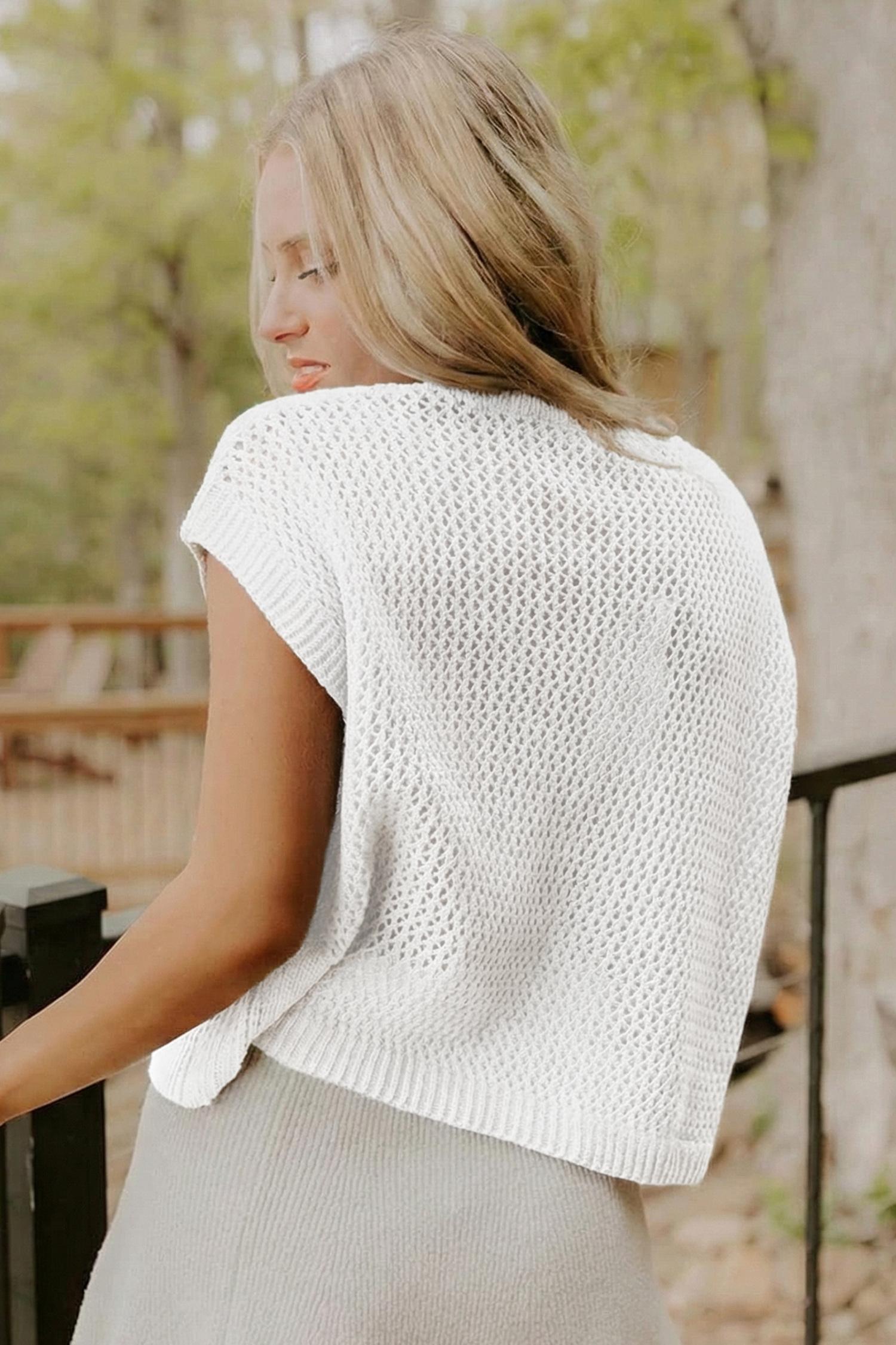 Mntaor Women's American Flag Graphic Relaxed Fit Short Sleeve Knit Sweater Top for Independence Day Festivals & Casual Streetwear Knitwear - Womenswear