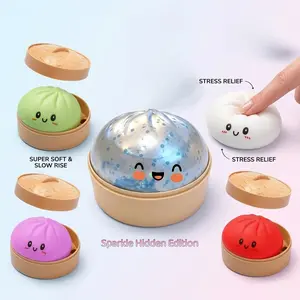Giant Glitter Dumpling Giant Colorful Cute Expressions Dumplings Relieving Adult Stress Used as a decorative ornament Soft Dough-like Material Extremely soft Knead with Confidence