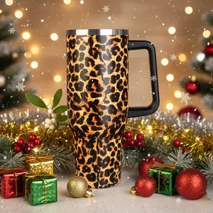 SYACOT 40oz Tumbler Travel Mug SUS304 Flip-Down Covered Straw,Tumbler with Handle,100% Leakproof Insulated Tumbler,Keeps Ice 24+ Hours,Cup Holder Friendly Base,BPA FREE and Leakproof Lid,Vacuum Insulated Thermal Cup