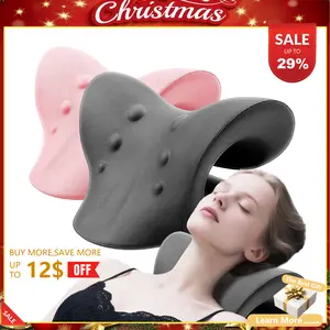 Neck Stretcher, Neck Hump Corrector, Neck and Shoulder Relaxer Cervical Traction Device Pillow for Muscle Relax and TMJ pain Relif (C neck pillow)
