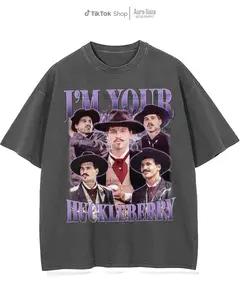 Val Kilmer I'm Your Huckleberry Comfort Colors Unisex Tshirt For Men- For Women, Doc Holiday Y2K 90s Retro Celebrity Crush Movies, Printed Soft Top