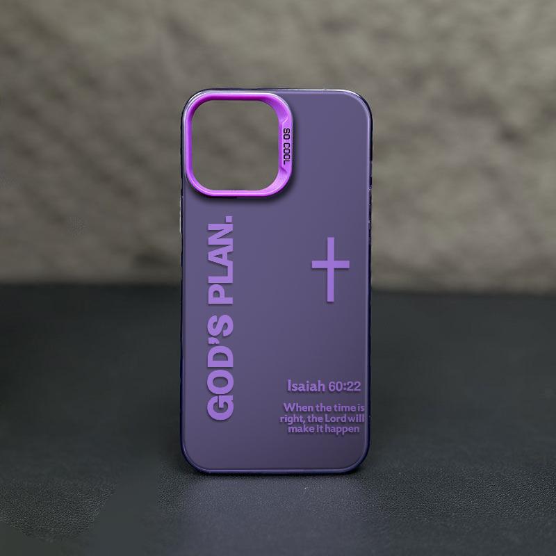 Unique GOD'S PLAN Patterns Phone Case Combining A Bold Faith Design And Premium Clear Finish Merging Religious Spirit With Timeless Fashion Sense For iPhone 17.16.15.14.13.12.11.X.XS.XSMAX.XR.8.7