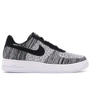 Nike Men's Air Force 1 Flyknit 2 Black Pure Platinum, from StockX