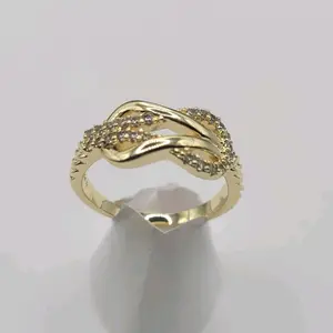 Elegant Clear Stone Rings Laminated Gold Finish Sizes 6 7 8 9 9mm Top 2mm Bottom Sparkling Gift Choice for Any Occasion