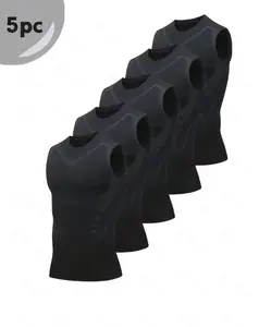 5-Pack Men's High-Performance Compression Tank Tops  Snug Muscle Fit, Moisture-Wicking & Quick-Drying | Perfect for HIIT, Basketball & Daily Gym Workouts!