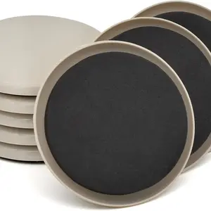 Furniture Sliders, 8-Piece 3.5 in Round Reusable Rubber Foam Glides, Hardwood Floor Protection Pads for Chair Legs, Furniture Hardware Tools