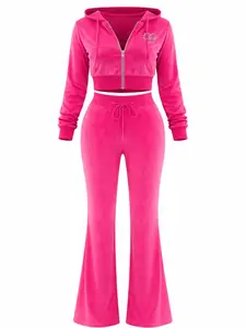 NAIL ADDICT VELOUR TRACKSUIT - PINK