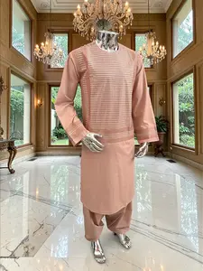 XL Rosewood Afghan Kameez – Premium Fabric with High-Quality Matching Embroidery