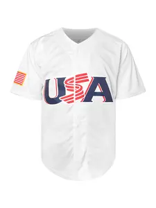 Mens American Flag Baseball Jerseys Independence Day Red White Blue 4th of July 250th Anniversary USA Patriotic Shirt