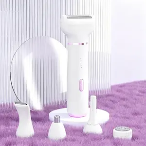 5-in-1 Women's Electric Hair Removal Kit - Cordless USB Rechargeable Shaver, Waterproof & Skin-Friendly Trimmer for Full Body (Legs, Bikini Line, Face, Eyebrows, Nose)