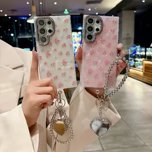 Compatible With S26/S25Ultra/S24/S23/S22 ,For iPhone 16 Pro Max/15/14/13/12,For Moto Razr 60 Ultra/50 Ultra/ 50/60  shell patterned small floral pattern lens film all inclusive protective Case HN7127