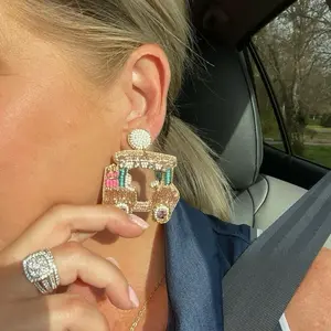 Beaded Golf Cart Earrings