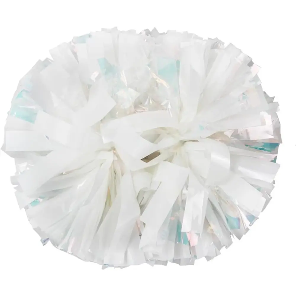 2 Pack Cheerleading Pom Poms with Baton Handle Rainbow Colorful Cheer Pom Poms for Sports Team Spirit Cheering Kids Adults