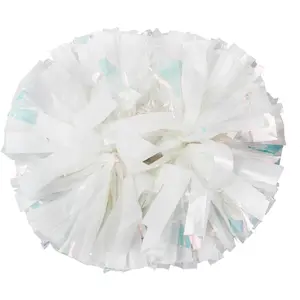 2 Pack Cheerleading Pom Poms with Baton Handle Rainbow Colorful Cheer Pom Poms for Sports Team Spirit Cheering Kids Adults