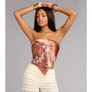 Vintage Heat Satin Paisley Top