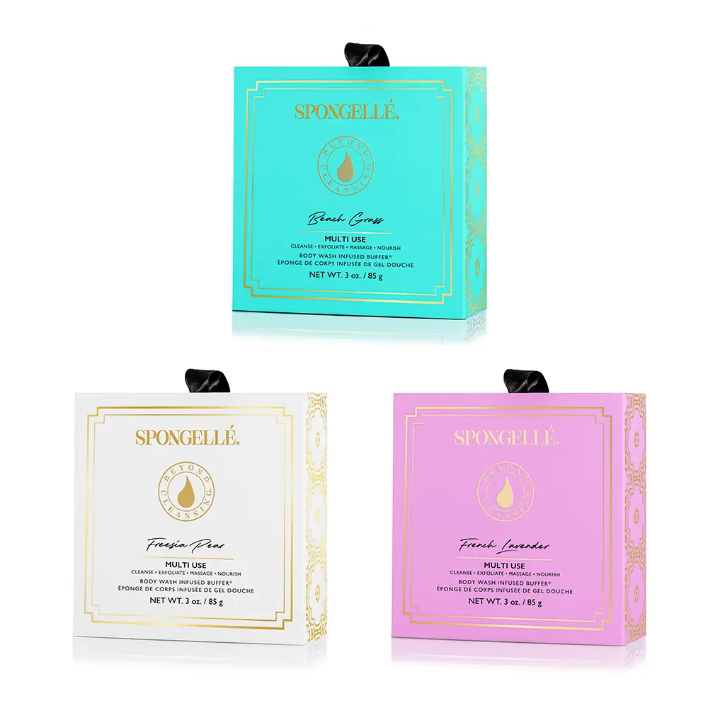 Fresh Boxed Flower Set - Body Wash Infused Buffer Bundle