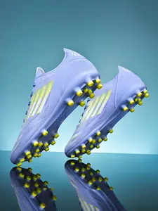 Unisex Lightweight Sports Shoes with Breathable Striped Design, Ag Nail Outdoor Lawn Training & Competition Footwear