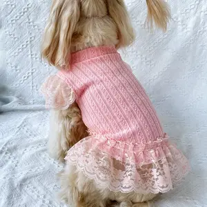 Breathable Loungewear - 1pc Adorable Solid-Colored Pet Flying Sleeve Dress: Perfect for Summer Parties for Dogs & Cats!