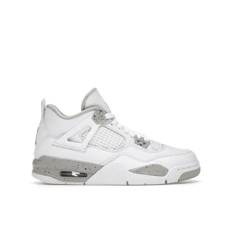 Jordan Kid's 4 Retro White Oreo (2021) Basketball Shoes, from StockX