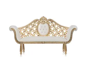 Modern Settee Chair, Fully Assembled, Fixed Arms and Back for Relaxation, Thrones