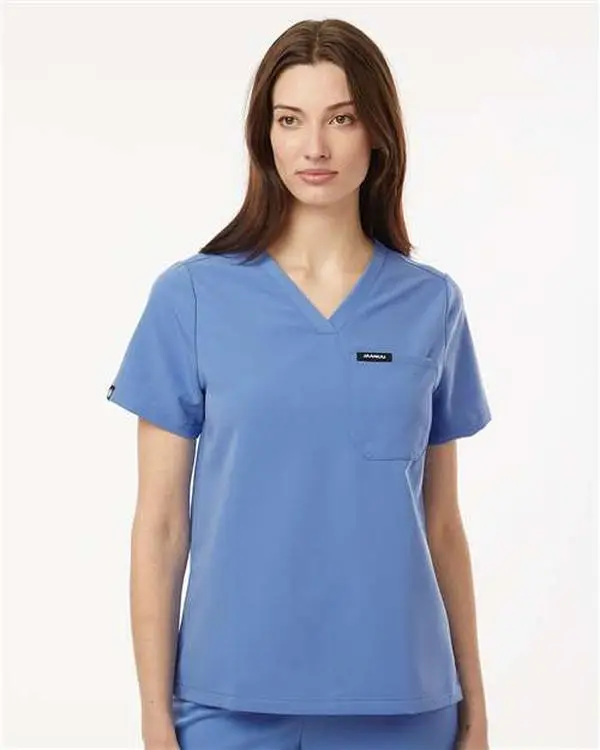 Jaanuu W10001 Women's Rhena Essential 1-Pocket Scrub V-Neck Top