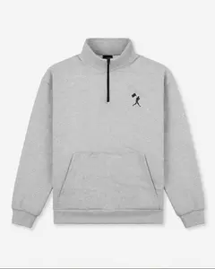 Legacy Flag Man Sponge Fleece Quarter Zip - Athletic Grey