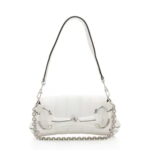 Pre-owned GUCCI Calfskin Clutches & Wristlets Horsebit Chain Small Shoulder Bag