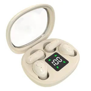 Wireless Bluetooth Headphones，Tiny Size Invisible Earbuds，Waterproof Headsets，With Mic，Sleep and Sports Earphones Set, 2 Pairs, Mini and Short Handle Design，for Work Sport Sleeping Skin Color