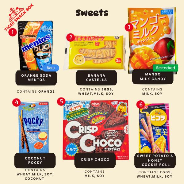 Full Size Asian Snacks - Tiger Snack Box - Candy, Chocolate, Japanese and Korean Snacks, Chips