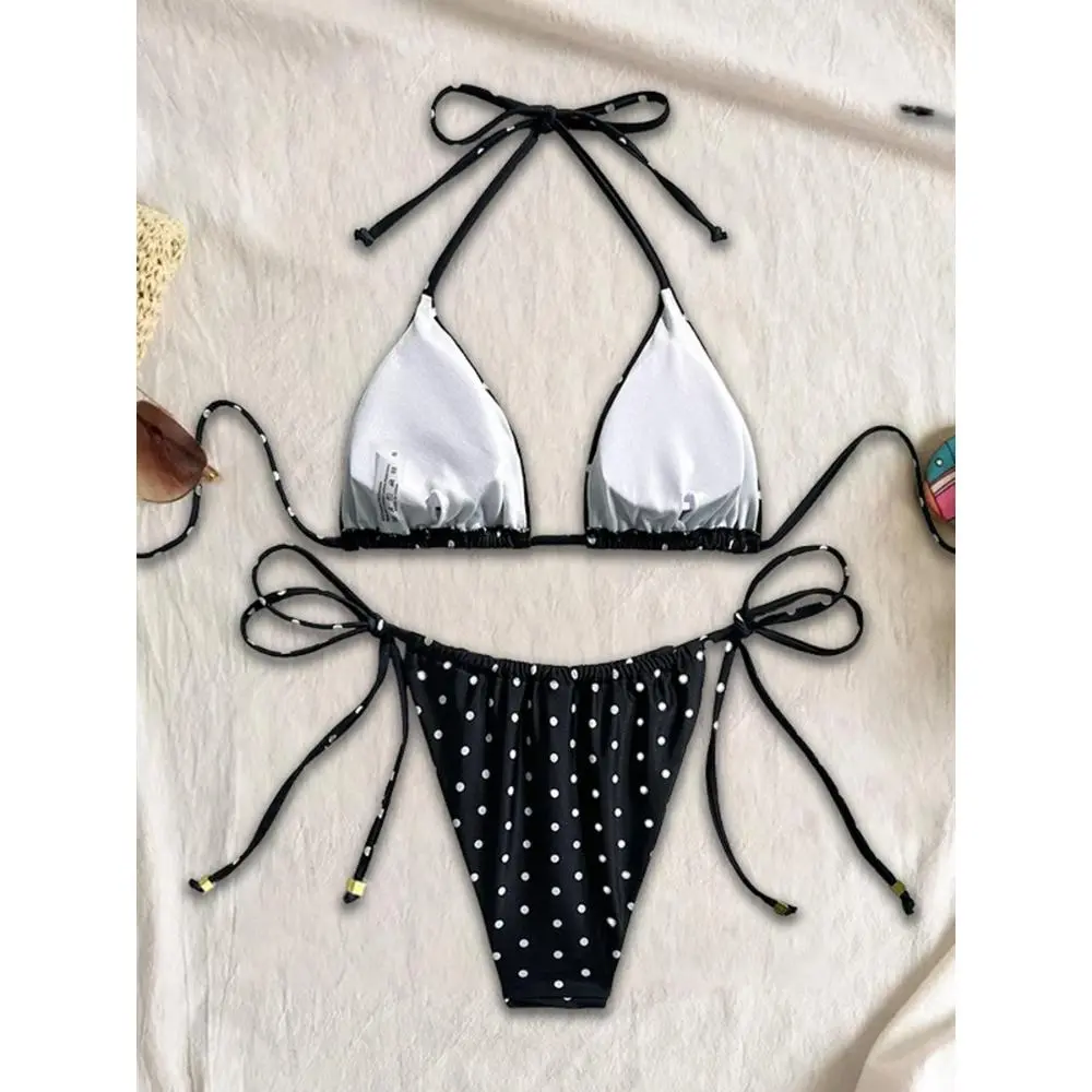 Summer Micro Bikini Sexy Swimsuits for Women Swimwear Dot Brazilian Bikini  Set Thong Biquini Swim Suits String Beachwear Female - TikTok Shop