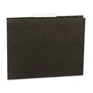 Universal 14113 Built-in Tabs Hanging File Folders - 1/3 Tab - 11 Point Stock - Letter Size - Standard Green - 25 per Box, Built-In Tabs Folders