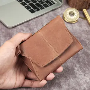 1pc Multi-Slot Card Case, Mini Coin Purse, Magnetic Buckle Wallet, Unisex Portable Change Organizer, Vintage Touch Leather Wallet For Routine Commute