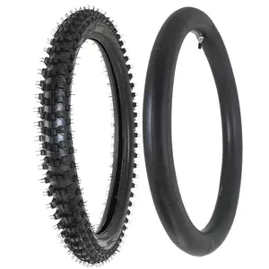 Suisuitong 3.00-21 80/100-21 Dirt Bike Tire with Inner Tube, Front/Rear Motorcycle Off-Road Tire & Tube Set, Replacement for Pit Dirt Bike, Pitpro Trail Monkey Bike, Motocross