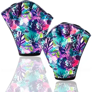 Colorful Webbed Swimming Gloves for Men, Women-Water Aerobics, Aquatic Fitness, Water Resistance, Diving, Pool Training Exercise Unisex Gloves